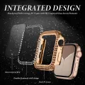 Diamond Cover+Glass for Apple Watch SE Series 7 6 4 3 5 2 Bling Case For Iwatch 41 45mm 38 42mm 40 44mm Women Watch Accessories. 