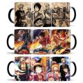 1Pcs 350mL One Piece Coffee Mugs Color Change Tea Cup Luffy Zoro Anime Cartoon Novelty For Gifts Birthday Party Multiple Styles.