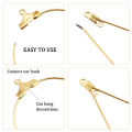 Silver Gold Color Copper Hoops Earrings Kit Earrings Clasps Hooks Ear Wire Hoops Earrings Wires For DIY Jewelry Making Supplies.