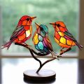 【No-Questions-Asked Refund】 New For Home Office Modern Style Birds Figurine Desktop Decor Colorful Birds Ornament Tabletop Bird Decoration. 