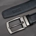 Zays Full-Grain Leather Belt For Men – Anti-Crack, Hand-Stitched, Cut-to-Fit with Luxury Box. 