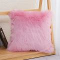 Fur Cushion Cover 1pc Fluffy Fur Rug Soft Plush Throw Pillow Cover Faux Fur Pillowcase (45x45cm, 1pc). 