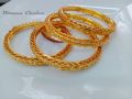 Golden Plated Bangles Or Curi for Womenn 4 Pcs Set. Golden Hater Bala Party Bangles For Women & Girls gift. C:A60. 