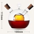 2-in-1 Double Layer Bottle Cork Sealed Transparent Sauce Oil Vinegar Glass Bottles Oil Jug Spice Glass Bottles for Kitchen.