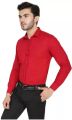 Men Slim Fit Solid Casual Red Shirt. 