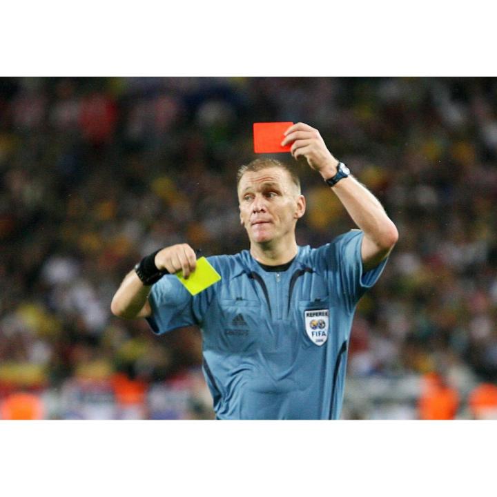 red card yellow card for football game