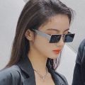 【linfang store】Rectangle Women Sun Glasses Men UV Retro Square Black Sunglasses Luxury Glasses Decoration Eyewear. 
