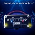 ICQURBT 4X Desktop Computer Switch External Power Switch Power Button+Restart Button PC Case Power Supply Button. 
