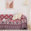 Nordic ins style sofa blanket sofa towel cover cloth outdoor living room sofa cover towel double-sided ethnic style back towel camping.