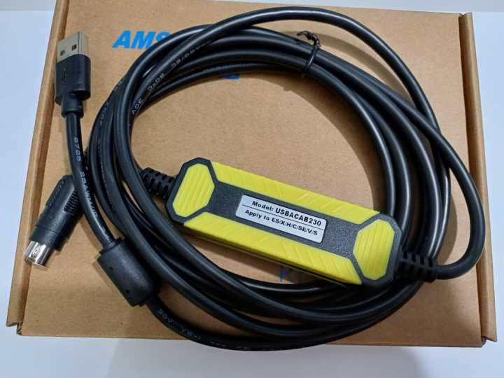 Delta PLC Programming Cable USB TO RS232 Adapter For USB-DVP ES EX ,EH EC SE SV SS Seriese Model: USBACAB230, Apply to All Delta Brand: AMSAMOTION, Total :