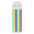 【Universal Car Parts Store】（NEW）160Pcs/set Color Multifunctional Long PET Index Stickers Reusable Self-Adhesive Fluorescent Macaron Translucent Sticky Notes Stationery Children Gifts School office Supplies. 