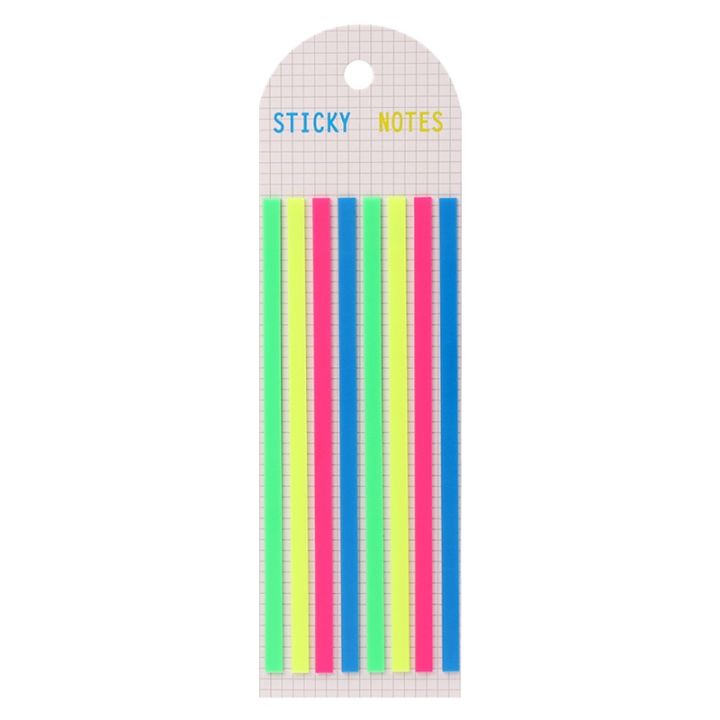 【Universal Car Parts Store】（NEW）160Pcs/set Color Multifunctional Long PET Index Stickers Reusable Self-Adhesive Fluorescent Macaron Translucent Sticky Notes Stationery Children Gifts School office Supplies