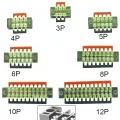 Electrical Screw Terminal Block Dual Row Strip Fixed Wiring Board Wire Connectors 600V 15A Box Connecter Cable Contacts 3/4/5/8p. 