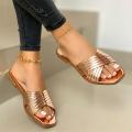 Plus size sandals 2023 summer foreign trade beach comfortable flat bottom open toe 443 casual outdoor slippers women. 