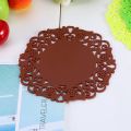 Cup Mat Silicone Coaster Anti-slip Pad Flower Hollow Table Placemat 1pcs. 