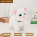 New Walking Kitty Plush Toy Electric Interactive Cat Stuffed Animal Meowing Tail Wagging Head Nodding Cat Pet Toy For Kids Gift. 