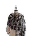 Sense of luxury, temperament, imitation cashmere scarf, women's small fragrance, double-sided rose, tide shawl, imitation cashmere thickened.