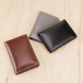 New Slim Genuine Leather Men's Card Holder Wallet Male Thin Mini ID Credit Cards Holders Small Cardholder Simple Purse for Men. 