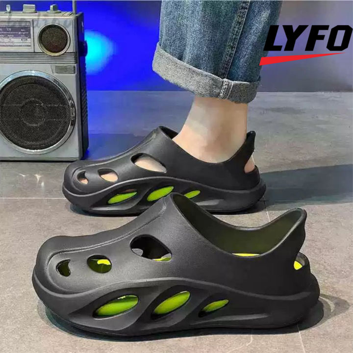 LYFO  Anti Slip Melody  Sandals Black Comfortable, washable, durable Clogs