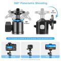 PULUZ 1/4 inch Inner Screw Metal Tripod Ball Head Adapter with Knob Lock(Black).