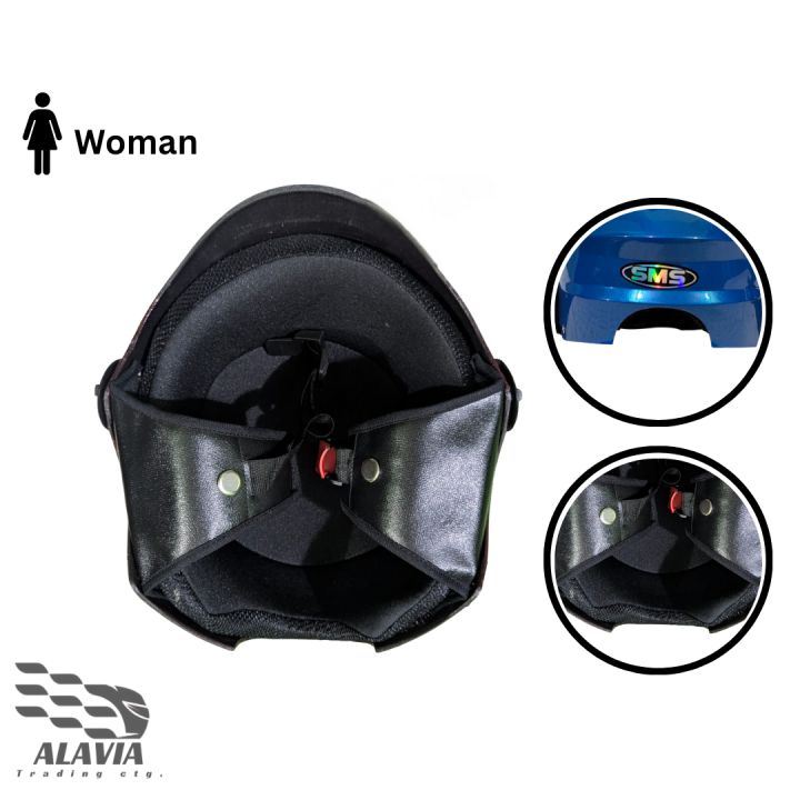 SMS%20Pelion%20Half%20Face%20Helmet%20for%20Women%20%7C%20ABS%20Strong%20Body,%20Soft%20Foam%20Interior,%20Wind-Proof%20Leather%20Lining,%20Ladies%20V-Cut%20Design,%20Visor%20Supported%20Motorcycle%20&%20Cycling%20Helmet%20-%20Image%209