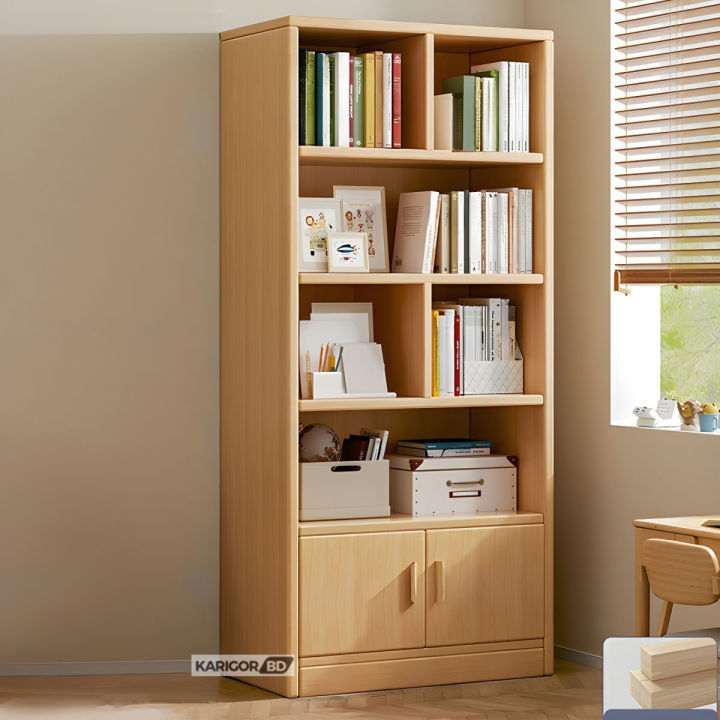Bibliophile%20Book%20Shelf%20Shelving%20Stand%20Display%20Shelve%20Engineered%20Wood%20Bookshelf%20Showpiece%20Rack%20with%20Storage%20Cabinet%20by%20KARIGOR%20BD%20-%20Image%2010