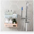 China Plastic Suction Cup Bathroom Corner Shelf – Shower & Toilet Storage Rack Organizer (Assorted Colors). 