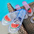 Crystal Slippers Women's Summer Korean Style ins Cute Cartoon Student Outer Wear Non-Stinky Feet Transparent Beach Sandals for Women M.