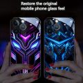 Multicolored Smart Voice-activated Call Light-emitting Shell LED Light Mobile Phone Case For IPhone 14/14 Plus/14 Pro/14 Pro Max/13/13 Mini/13Pro/13 Pro Max Glowing Bumper Shockproof Skin Feeling Frosting And Anti Scratch Protective Shell.