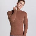 s！！ Thermal Underwear O-Neck Stretchy Autumn Fleece Lining Bottoming Thermal Underwear Elastic Men Top for Outdoor. 