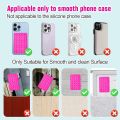 2 Pack Suction Cup Phone Case Mount Double-Sided,Silicon Sticky Phone Stand for iPhone and Android, Hands-Free Strong Grip Holder for Selfies and Videos. 