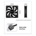 12cm Chassis Fan PWM Control 1800rpm Silent Computer Case CPU Cooler Heatsink 12cm Cooling Fan. 