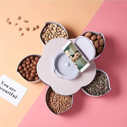 Flower%20shape%20Candy%20Box%20Creative%20Rotary%20Switch%20storage%20plate%20home%20Snacks%20partition%20organizer%20box%20-%20Image%202