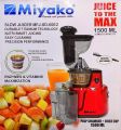 Miyako MFJ-SD-60E2 Slow Juicer 1500ML with Titanium 304 SS microstrainer. 150W powerful motor, easy to clean, preserves maximum enzymes & vitamins. Perfect for healthy juices at home.
