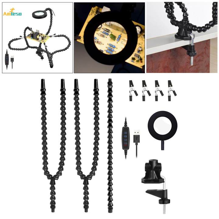 Multi-function%20Helping%20Hands%20Soldering%20Third%20Hand%20Adjustable%20Clamp%20Flexible%20Arm%20-%20Image%205