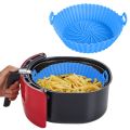 Air Fryer Silicone Pot Air Fryer Silicone Baking Pan Air Fryer Tray, Food Safe Air fryers Oven Accessories (Sky Blue)- 2pcs. 