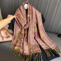 【Unbeatable Prices】 2024 Tassel Blanket Design Thick Pashmina New Winter Warm Shawl Wrap Cashmere Scarf Women Neckerchief Poncho Stoles. 