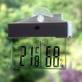 Transparent Thermometer Hydrometer LCD Dil Window Measures Suction Cup Hygrometer Adhesive Tape. 