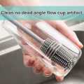 Silicone Bottle Cleaning Brush Bottle Cleaner for Washing Baby Bottles Handle Brush.