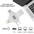 XIAOMI 2TB USB Flash Drive pendrive For iPhone /ipad Usb/Otg 4 in 1 Pen Drive For all iOS External Storage Devices/ cell phone.