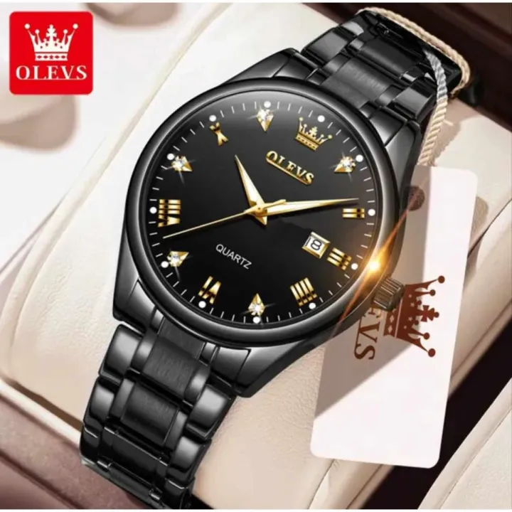 Men Watch Luxury Leather Luminous Hand Watch Golden - Watch For Men
