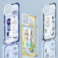UCUC for Infinix Smart 8/Pop 8/Hot 40i/Spark 20 20C/Spark Go 2024 Back Cover Astronaut Label Transparent TPU Ultra Thin Soft Phone Cases.