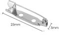 25mm Small Brooch Backs Bar Safety Pins Silver for DIY Craft , Jewelry Making Findings.