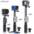 SOONSUN Waterproof Extendable Pole Selfie Stick for GoPro Hero 12 11 10 9 8 7 Hand Grip for SJCAM DJI Action Camera Accessories.
