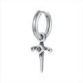 Men's Snake Earring Hoop Huggies, Never Fade Silver Color Stainless Steel Round Hoop Earring for Male Boys, brincos masculinos.