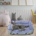 Rectangle Small Dogs Bed Comfort Puppy Bed Pet Cushion for Cats Kitten 40cmx30cm.