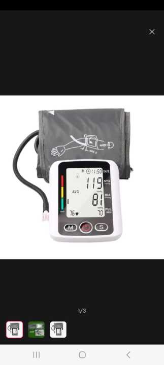 Automatic Digital Blood Pressure Monitor – LED Display, Heart Rate ...