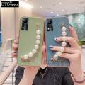 For infinix Note 11 NFC Soft Case Transparent Plating Electroplating Shiny Cases + Pearl Bracelet for Infinix Note11 Back Cover Casing. 
