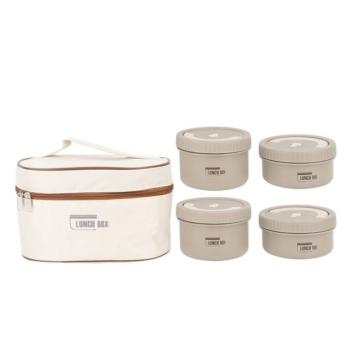 4%20Pcs%20Round%20Lunch%20Box%20Set%20with%20Insulated%20Carry%20Bag%20%7C%20Leakproof%20BPA%20Free%20Food%20Container%20for%20Office%20&%20Travel%20-%20Image%202
