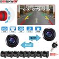 Option 5-Red Sensors-Koorinwoo CPU Intelligent System Car Parking Sensor 8 Rear + Front Camera Mirror Radar Detector Warming System For Android Radio.